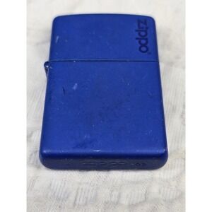 Zippo Matte Blue Lighter Unisex OS Blue Good 2003 Date Code A 03 Windproof USA
